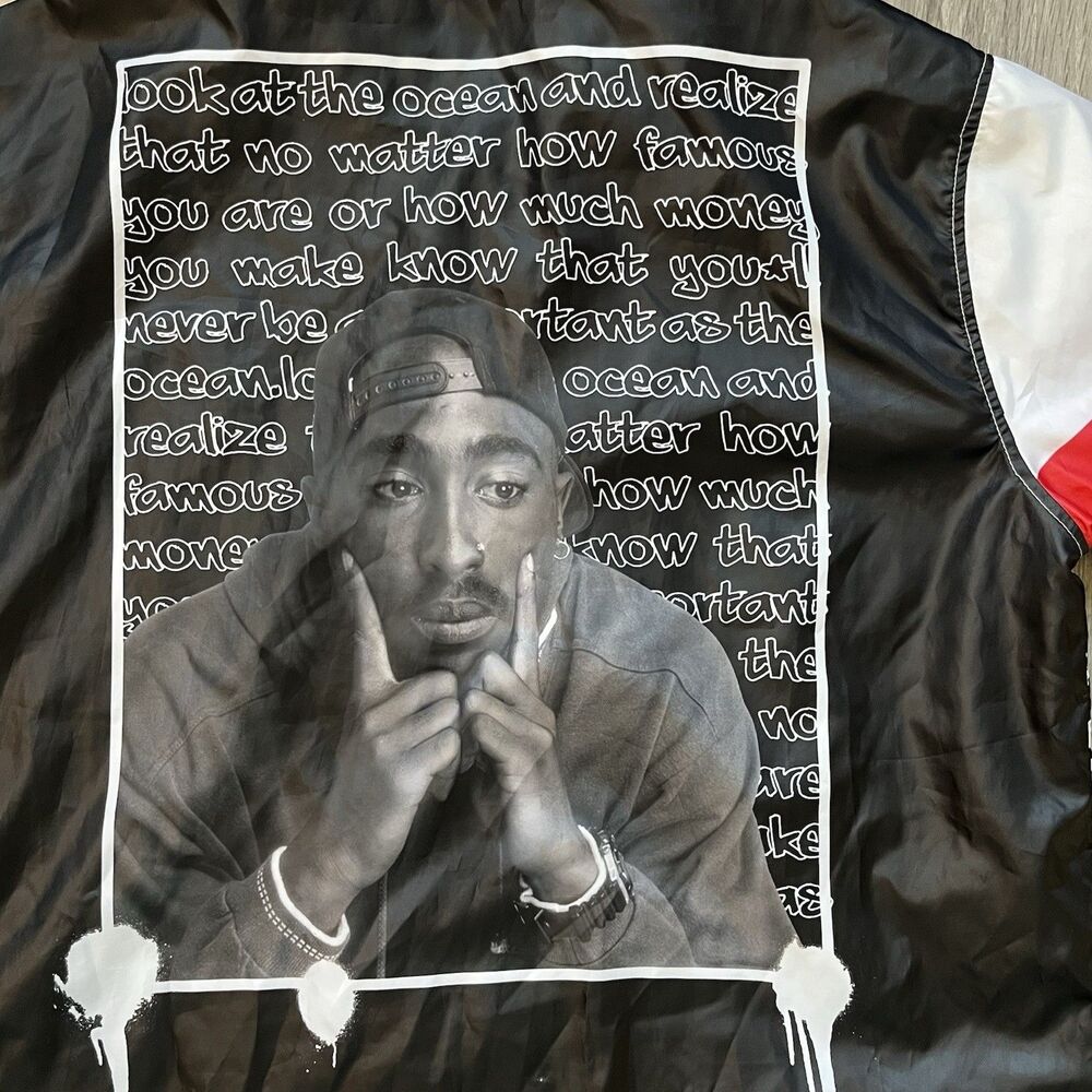 Chemistry Men’s Size Medium Tupac Shakur Poetic Justice 1/4 Zip Windbreaker